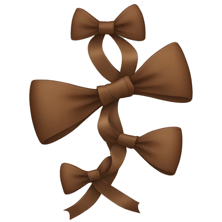 Brown bow emoji