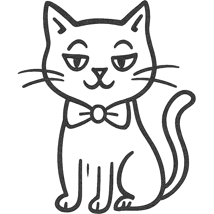 fancy cat, minimalist, clean lines, subtle elegance, simple accessories, modern look emoji