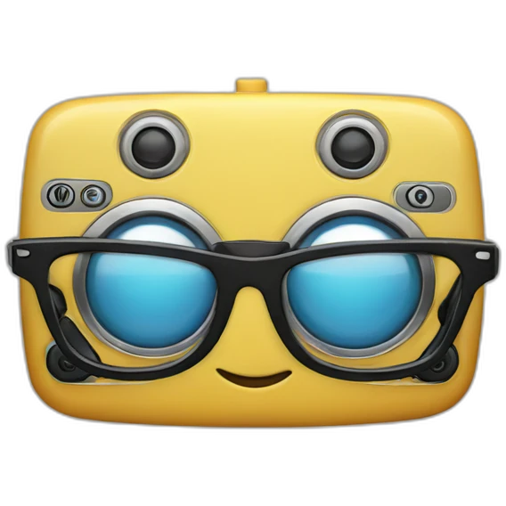 Remote control and eye glasses emoji
