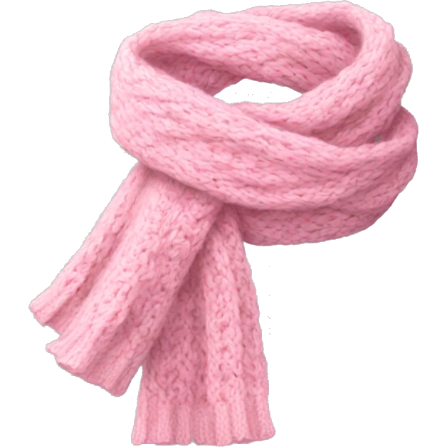 Light pink knitted scarf emoji