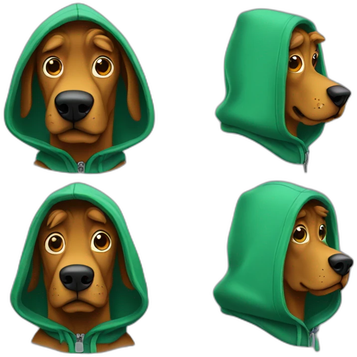 Scooby doo with a hoodie emoji