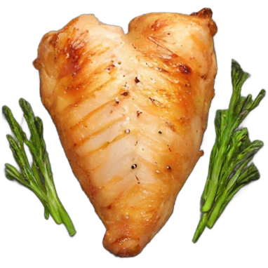 Air Fryer Chicken Breast in a plate emoji