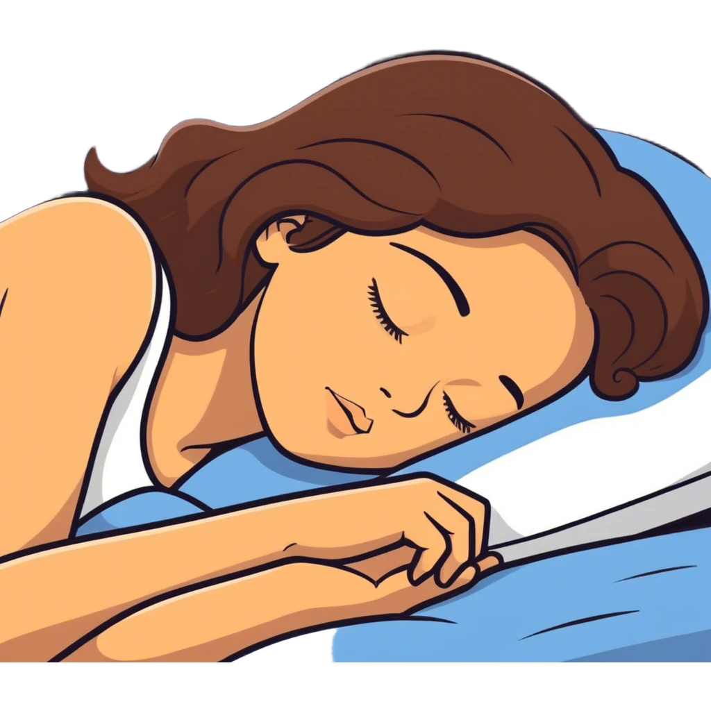 brunette girl with light brown skin sleeping  emoji