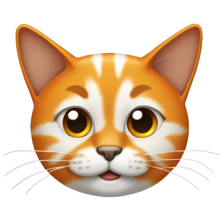 Gato naranja con blanco  emoji