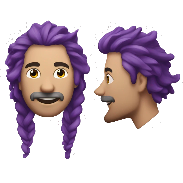 Squalo con i capelli viola e i piedi d’anatra emoji