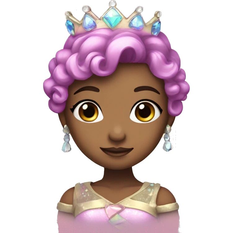 beautiful kawaii princess, rainbow, sparkle  emoji