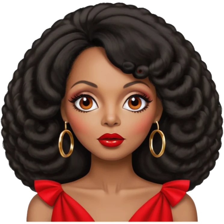 Diana Ross with dark brown hairstyles 60s emoji