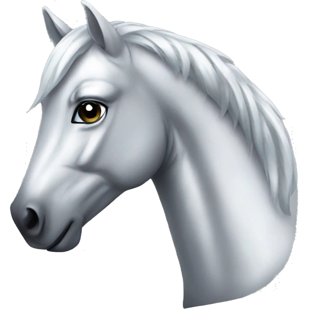 Silver mustang emoji