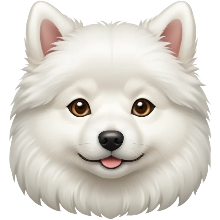 Small pure white Chinese rural dog emoji