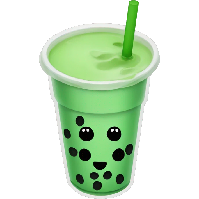 Green boba tea emoji