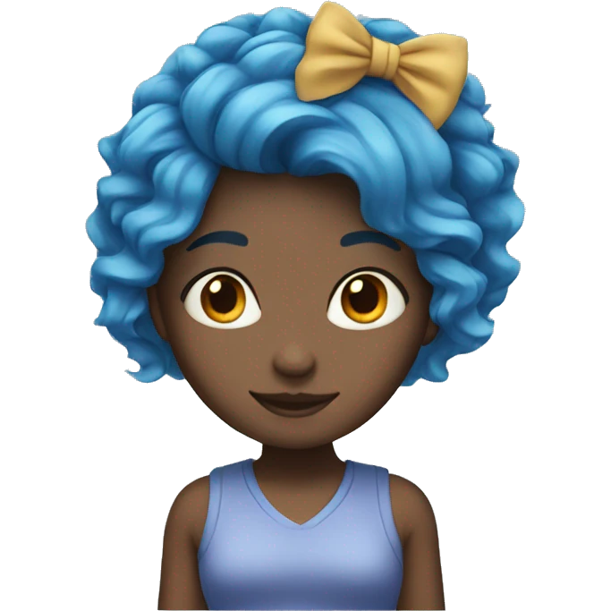 blue hair girl emoji