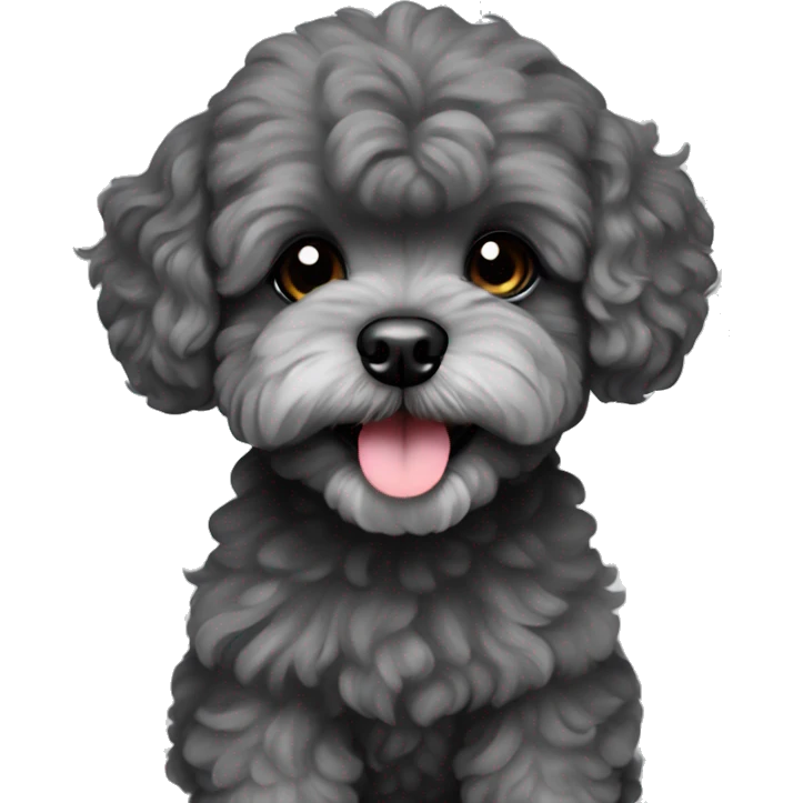 Charcoal gray maltipoo emoji