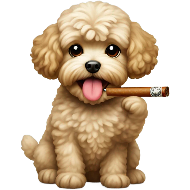 malti-poo smoking a cigar emoji