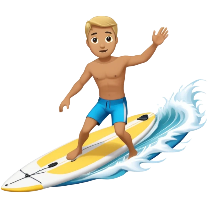 man wakesurfing behind boat  emoji