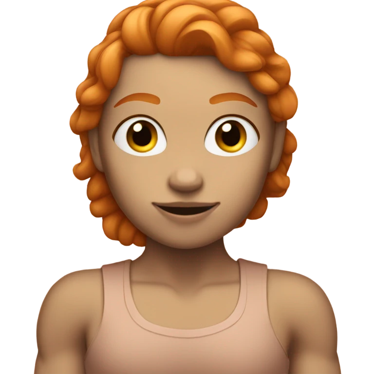 muscular ginger white girl emoji