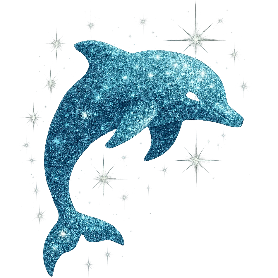 sparkly dolphin emoji