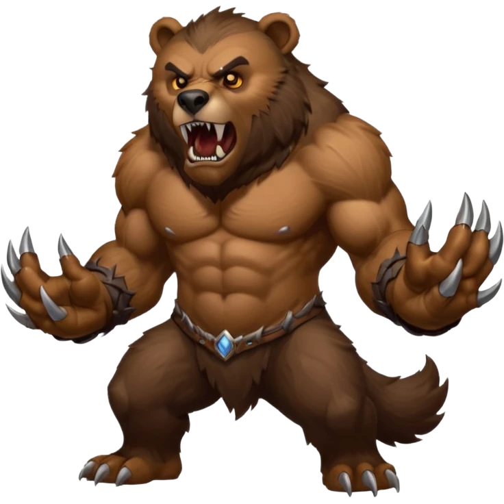 world of warcraft werebear with claws out emoji