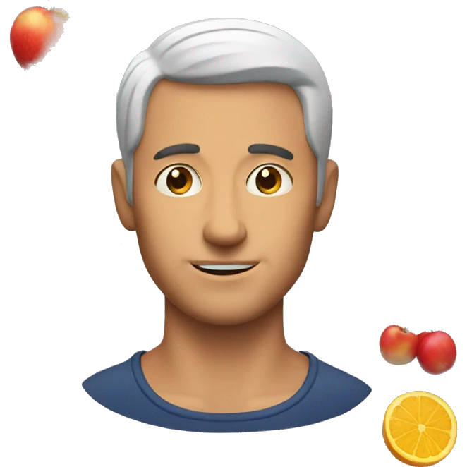 man with fruit emoji
