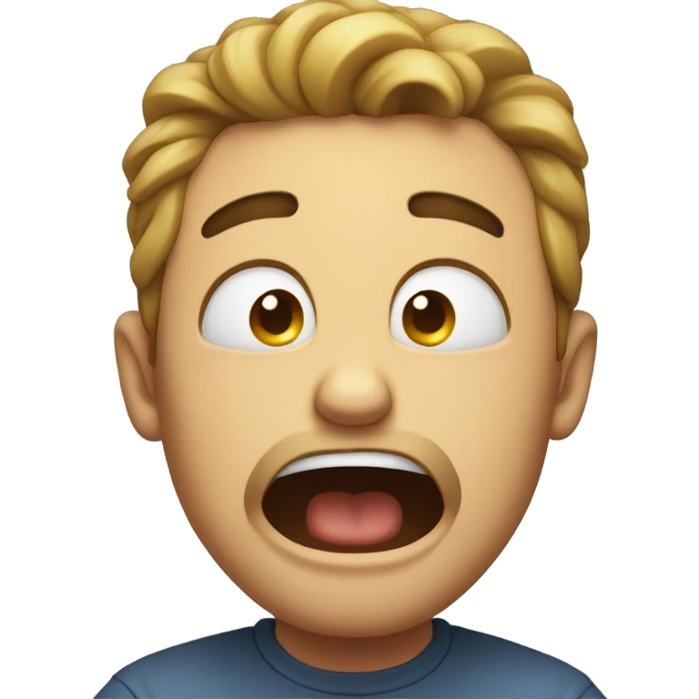 Man hysterically crying emoji