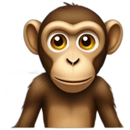 monkey on a computer emoji
