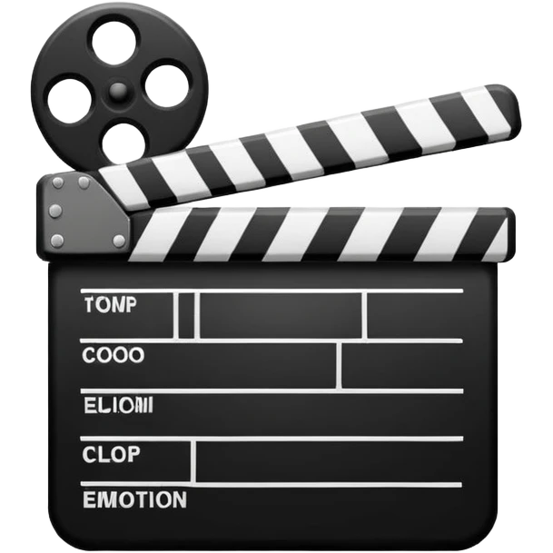 film clap black and white emoji