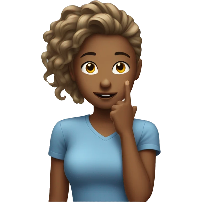 Girl flicking hair with her hand and attitude  emoji