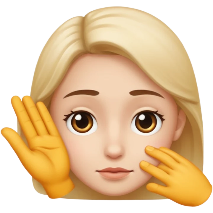 face with a hand  emoji