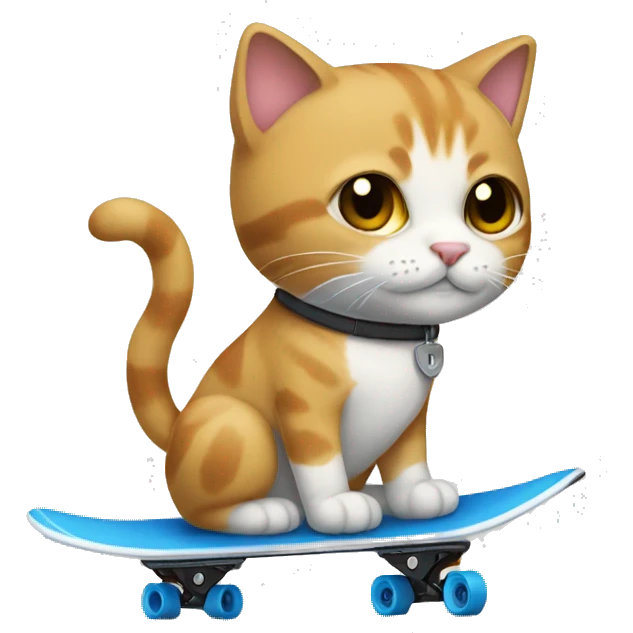 Un gato con una patineta  emoji