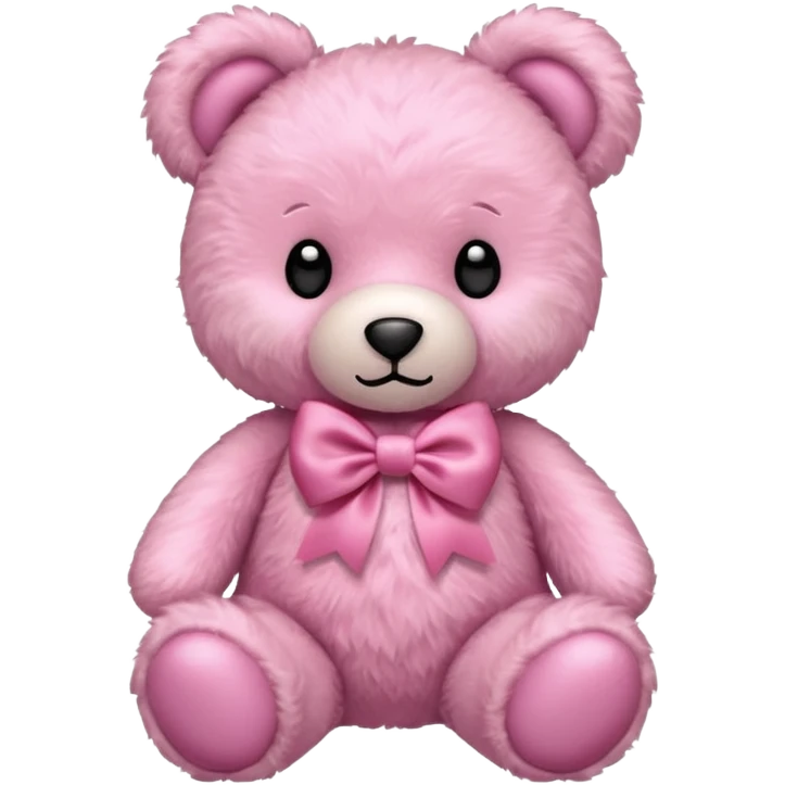 pink teddy bear with a pink bow emoji