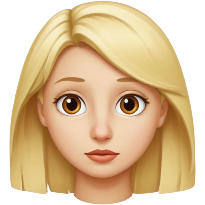 Blonde girl with a beak nose emoji
