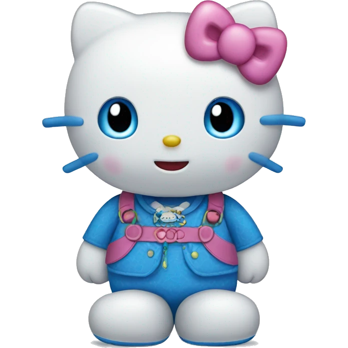 Blue hello kitty emoji