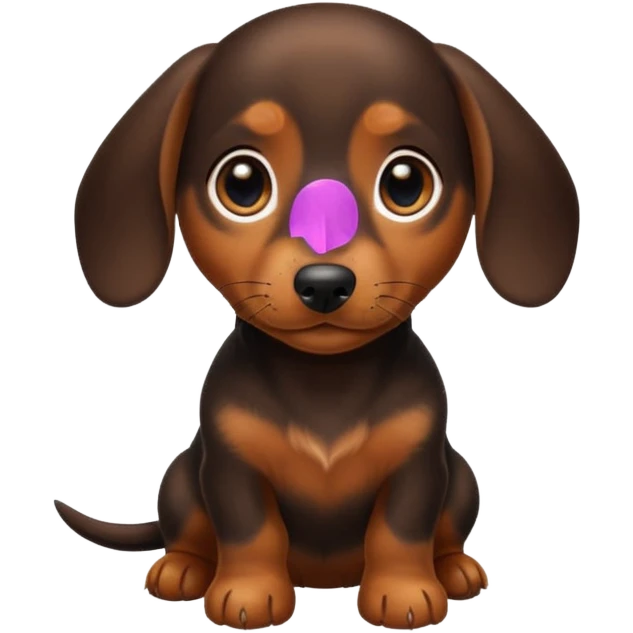 a dochshund puppy emoji