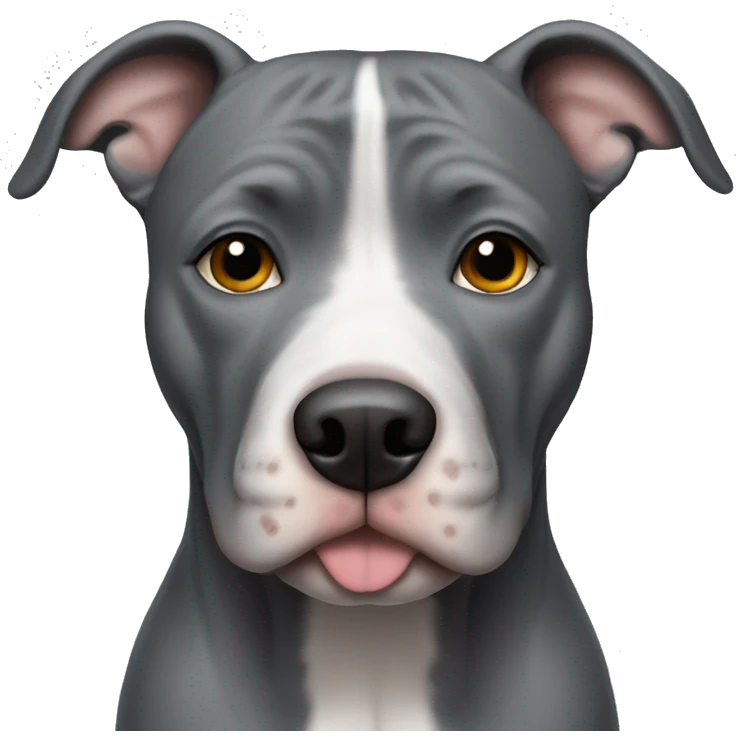 A total gray dog pitbull emoji