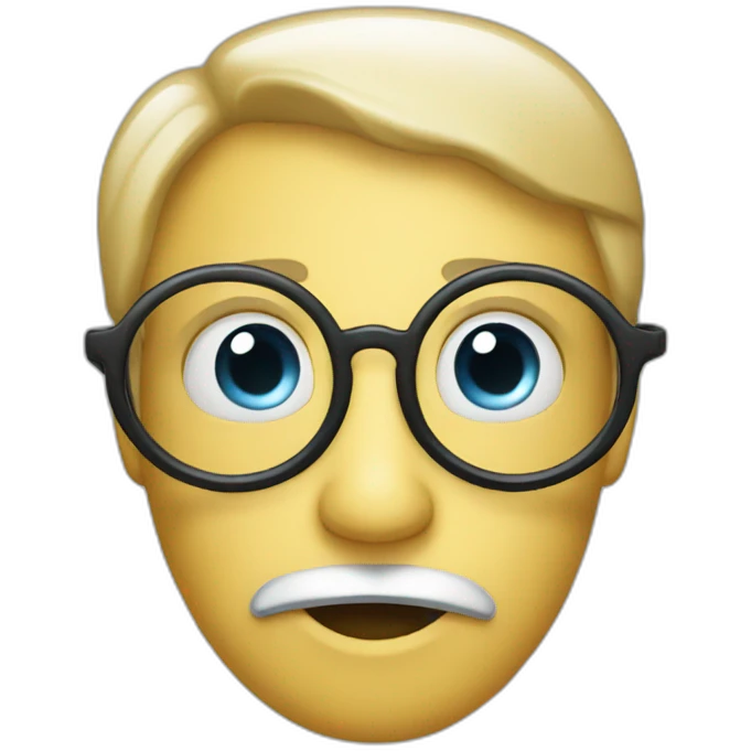 Poisson avec lunette emoji