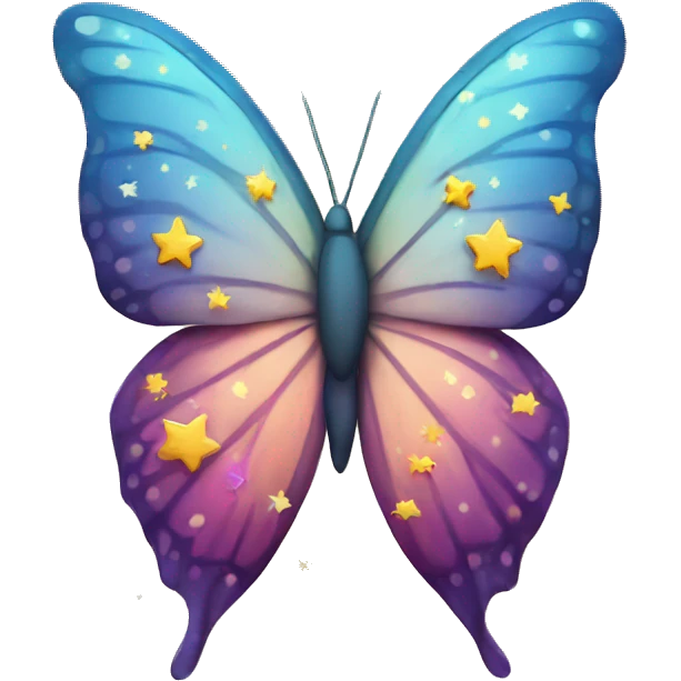 Butterfly and stars  emoji