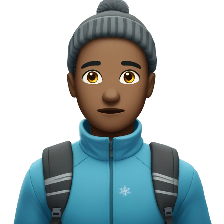Freezing runner near frozen lake emoji
