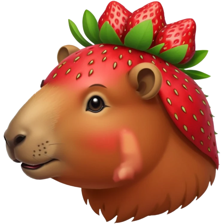 strawberry capybara emoji