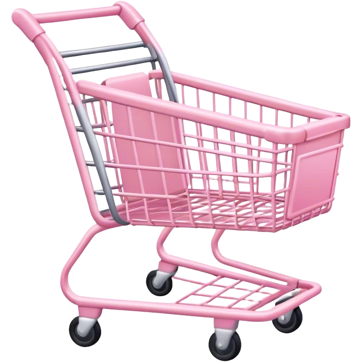 Pale pink empty shopping cart emoji