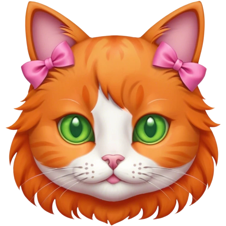 cat with pink bows emoji