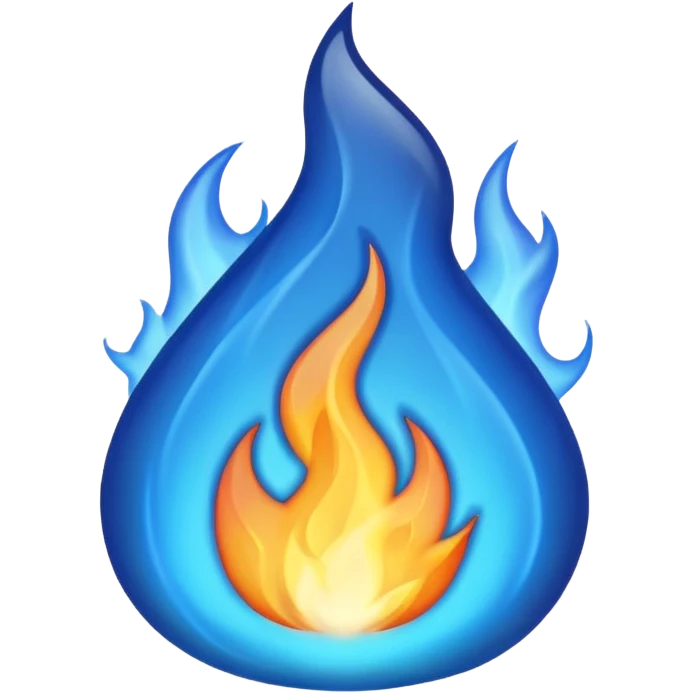 Blue flame emoji