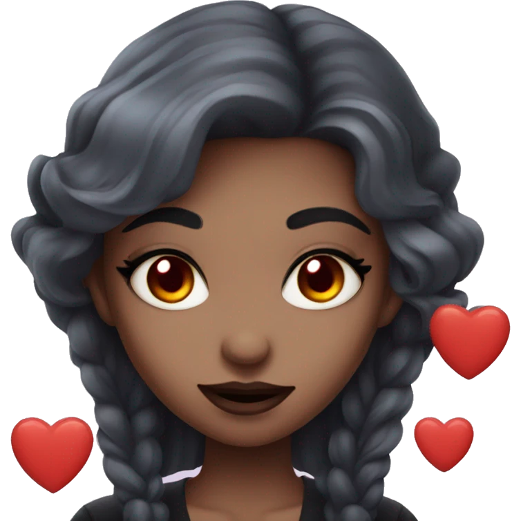 Beautiful vampire girl with heart eyes emoji