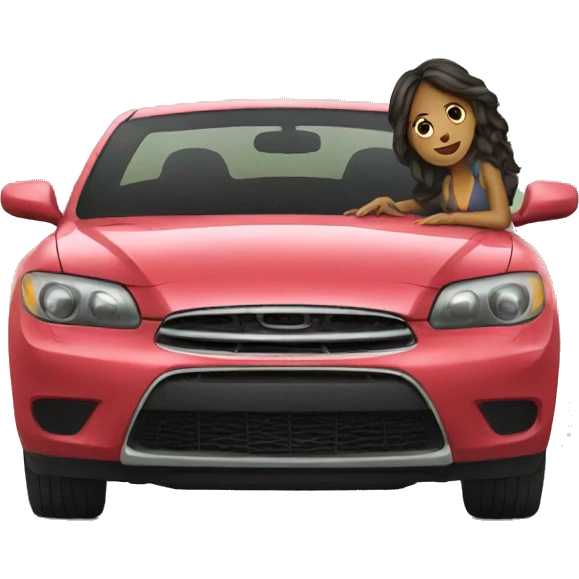 woman and car emoji