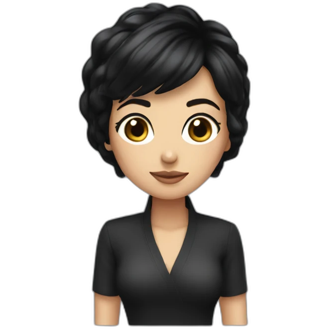 irina black hair emoji
