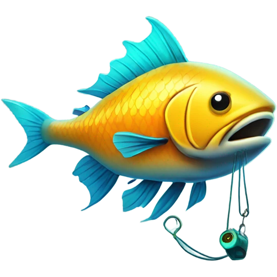 deep sea anglers fish glowing  emoji