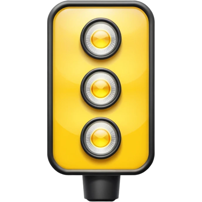 Crosswalk Light icon , Flashing yellow caution. emoji