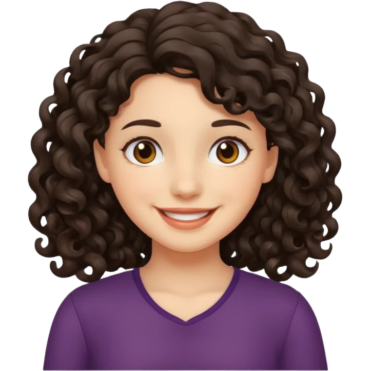 wavy curly hair girl emoji