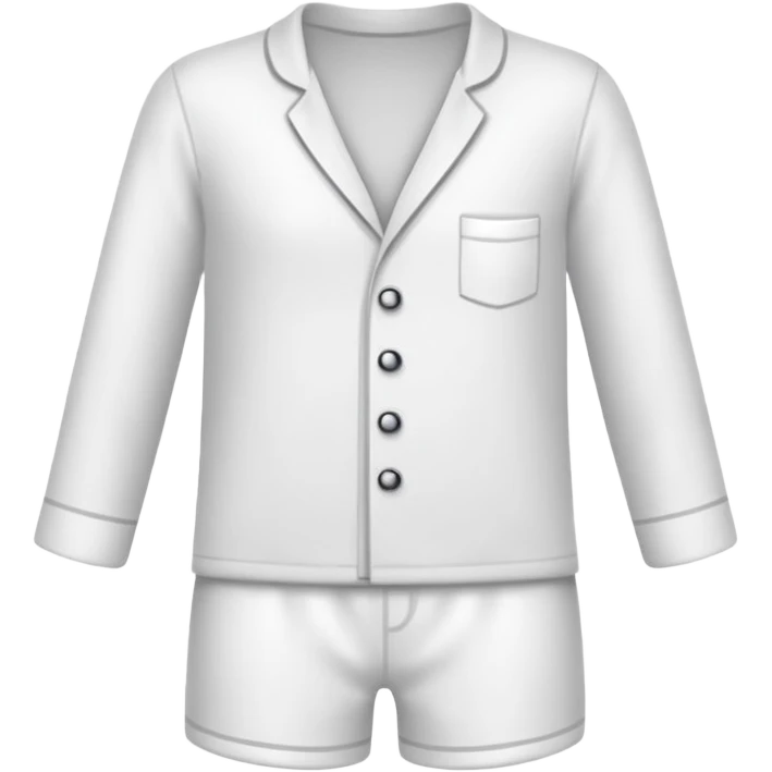 White pajamas no person wearing them emoji