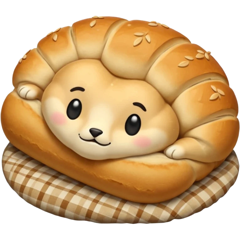 bread loaf taking a nap emoji