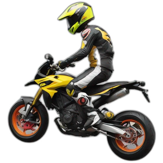 Supermoto wheelie emoji