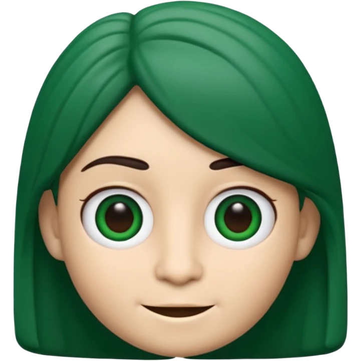 Crie um Memoji/emoji em estilo 3D, com pele verde, expressão assustada, olhos grandes castanhos, sem óculos. Cabelo curto e cacheado, bagunçado, de cor preta. Inclua pequenos detalhes como marcas sutis no rosto, mantendo o estilo cartoon da Apple. Use iluminação suave e fundo branco. emoji